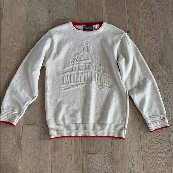 Binghampton Knitting Co Sweater Cream Xs - Picture 1 of 5